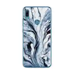 Сиреневый силиконовый чехол на Honor 8A/8A Pro/Huawei Y6 2019/Y6s / Хонор 8А прозрачный, с рисунком