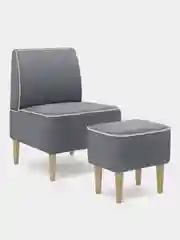 Серый пуф MONOFIX, ОДОС рогожка