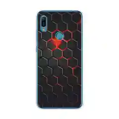 Тёмно-бордовый силиконовый чехол на Honor 8A/8A Pro/Huawei Y6 2019/Y6s / Хонор 8А прозрачный, с рисунком