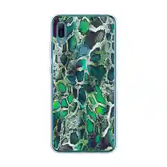 Тёмно-зелёный силиконовый чехол на Honor 8A/8A Pro/Huawei Y6 2019/Y6s / Хонор 8А прозрачный, с рисунком
