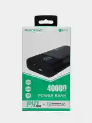 Черный внешний аккумулятор Power Bank BOROFONE DBT01 40000mAh  с поддержкой быстрой зарядки