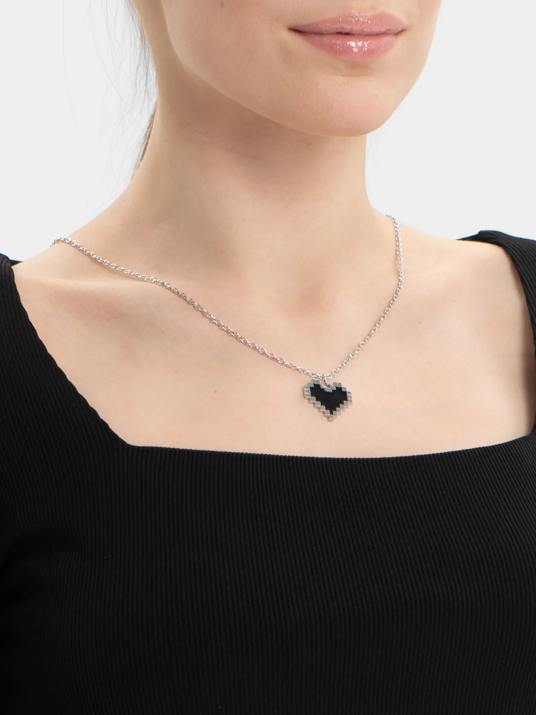 Черный подвеска Heart