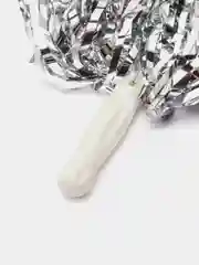Серебряный помпоны для черлидинга, с ручками, 2 штуки