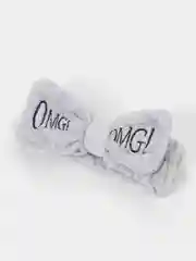Серый меланж повязка на голову OMG, для косметических процедур/ повязка косметическая