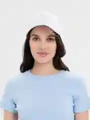 Белый бейсболка / кепка женская с кольцами