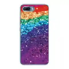 Багровый силиконовый чехол на Honor 10 / Хонор 10 прозрачный, с рисунком, защита камеры