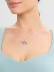 Серебряный цепочка на шею с подвеской сердце женская