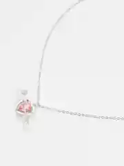 Серебряный цепочка на шею с подвеской сердце женская