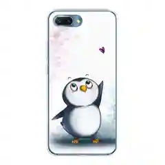 Морской силиконовый чехол на Honor 10 / Хонор 10 прозрачный, с рисунком, защита камеры