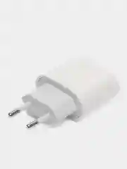 Белый комплект для быстрой зарядки iPhone, iPad, AirPods: блок питания 20W с проводом 1 м