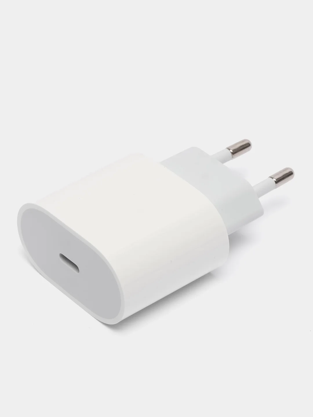 Белый комплект для быстрой зарядки iPhone, iPad, AirPods: блок питания 20W с проводом 1 м