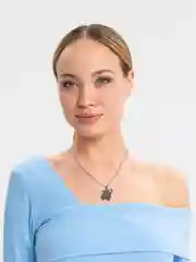 Серебряный цепочка на шею с кулоном, аниме "Человек бензопила", "Pochita"
