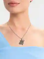 Серебряный цепочка на шею с кулоном, аниме "Человек бензопила", "Pochita"