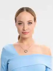 Серебряный цепочка на шею с кольцом, 65 см