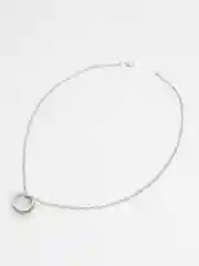 Серебряный цепочка на шею с кольцом, 65 см