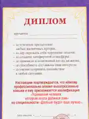 Сувенирный подарочный диплом "40 лет", мужской, 110 х 160 мм