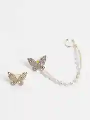 Сережки женские бабочки, серьги-каффы