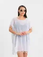 Черный пляжная туника, летняя