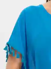 Голубой пляжная туника, летняя