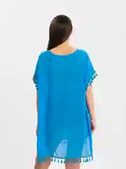 Голубой пляжная туника, летняя