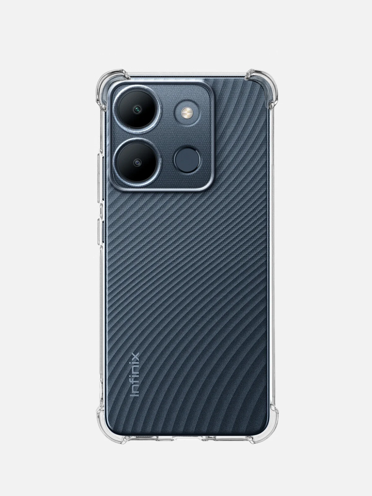 Прозрачный противоударный чехол BROSCORP для Infinix Smart 7 силиконовый с усиленными углами