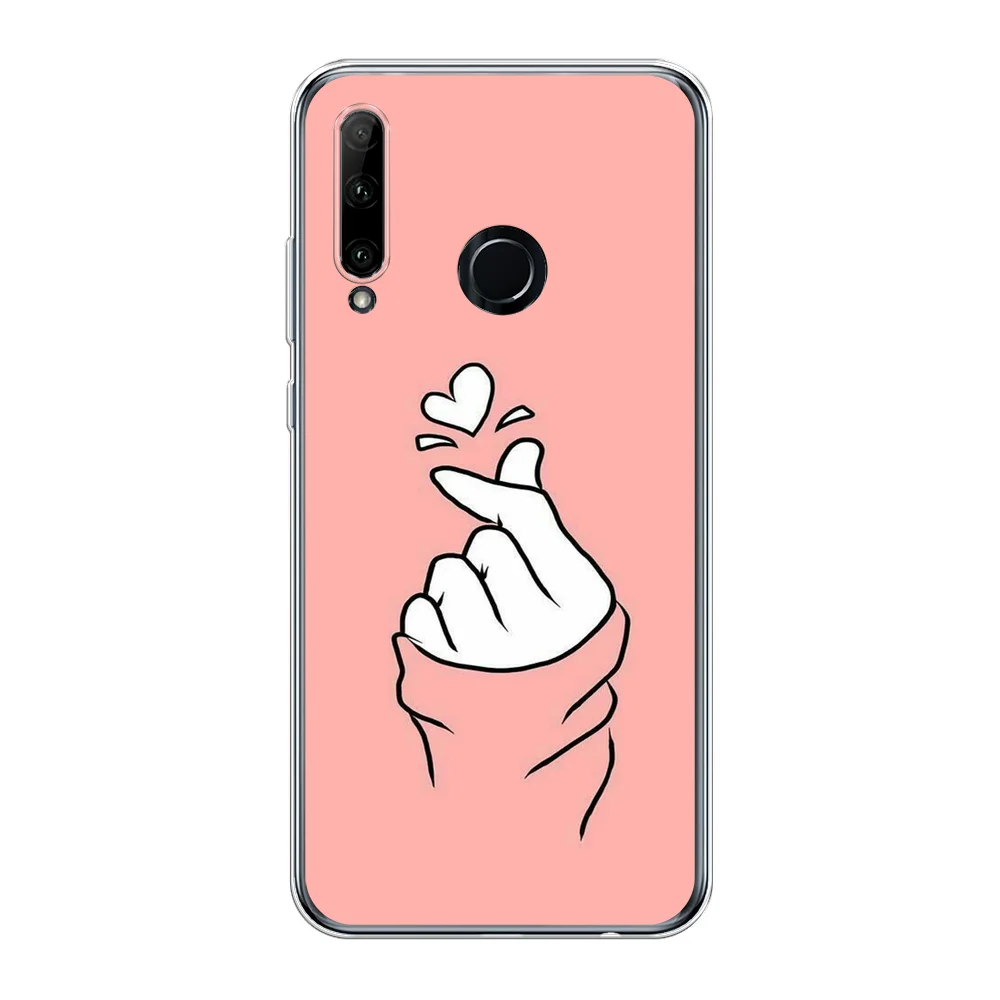 Пастельно-коралловый чехол на Honor 10i/20 Lite 2019/20e/Huawei P Smart Plus 2019 / Хонор 10i прозрачный