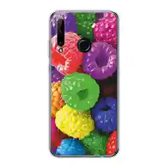 Фуксия чехол на Honor 10i/20 Lite 2019/20e/Huawei P Smart Plus 2019 / Хонор 10i прозрачный