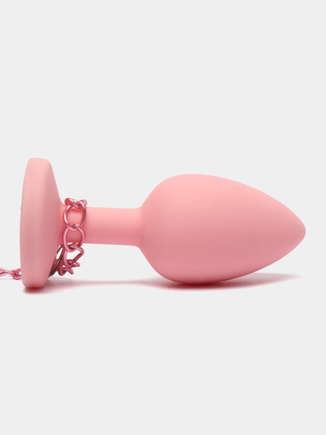 Розовый анальная пробка FUCK ME, со стразой и колокольчиком