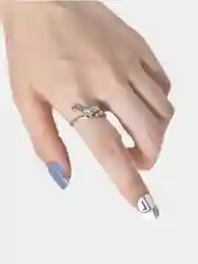 Серебряный кольцо регулируемое "Динозавр"