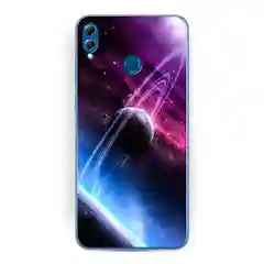 Аметистовый силиконовый чехол на Honor 8X / Хонор 8Х прозрачный, с рисунком, защита камеры