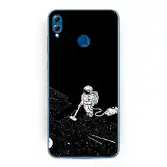 Карамельный силиконовый чехол на Honor 8X / Хонор 8Х прозрачный, с рисунком, защита камеры