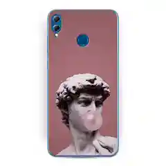 Коралловый силиконовый чехол на Honor 8X / Хонор 8Х прозрачный, с рисунком, защита камеры