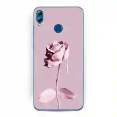 Коралловый меланж силиконовый чехол на Honor 8X / Хонор 8Х прозрачный, с рисунком, защита камеры