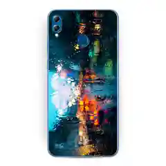 Лайм силиконовый чехол на Honor 8X / Хонор 8Х прозрачный, с рисунком, защита камеры