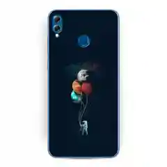 Марсала силиконовый чехол на Honor 8X / Хонор 8Х прозрачный, с рисунком, защита камеры