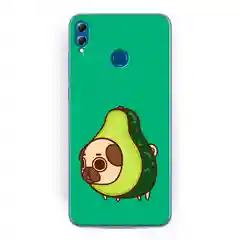 Мятный силиконовый чехол на Honor 8X / Хонор 8Х прозрачный, с рисунком, защита камеры