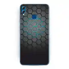 Темно-синий силиконовый чехол на Honor 8X / Хонор 8Х прозрачный, с рисунком, защита камеры