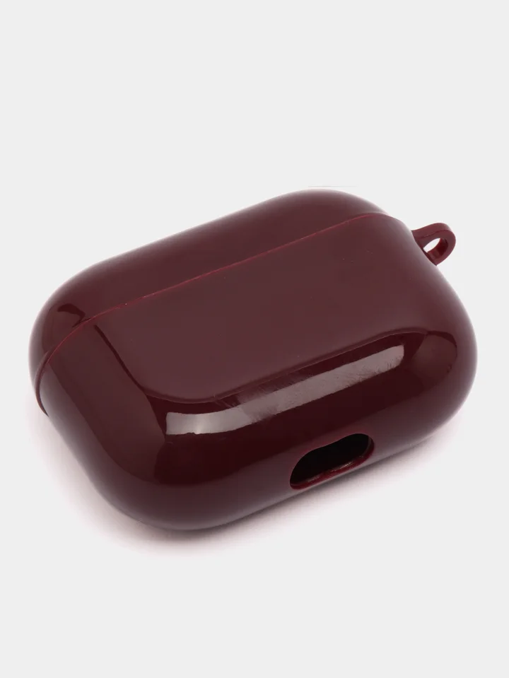 Багровый чехол для наушников AirPods 1 / Pro 2 / 3, силиконовый