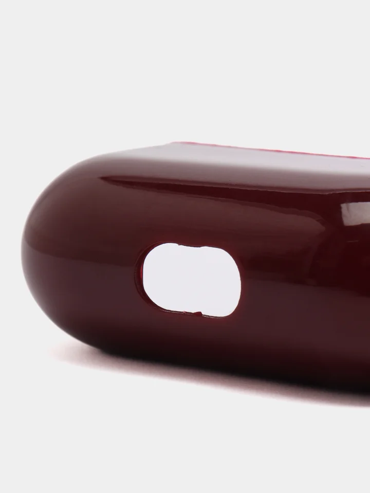 Багровый чехол для наушников AirPods 1 / Pro 2 / 3, силиконовый