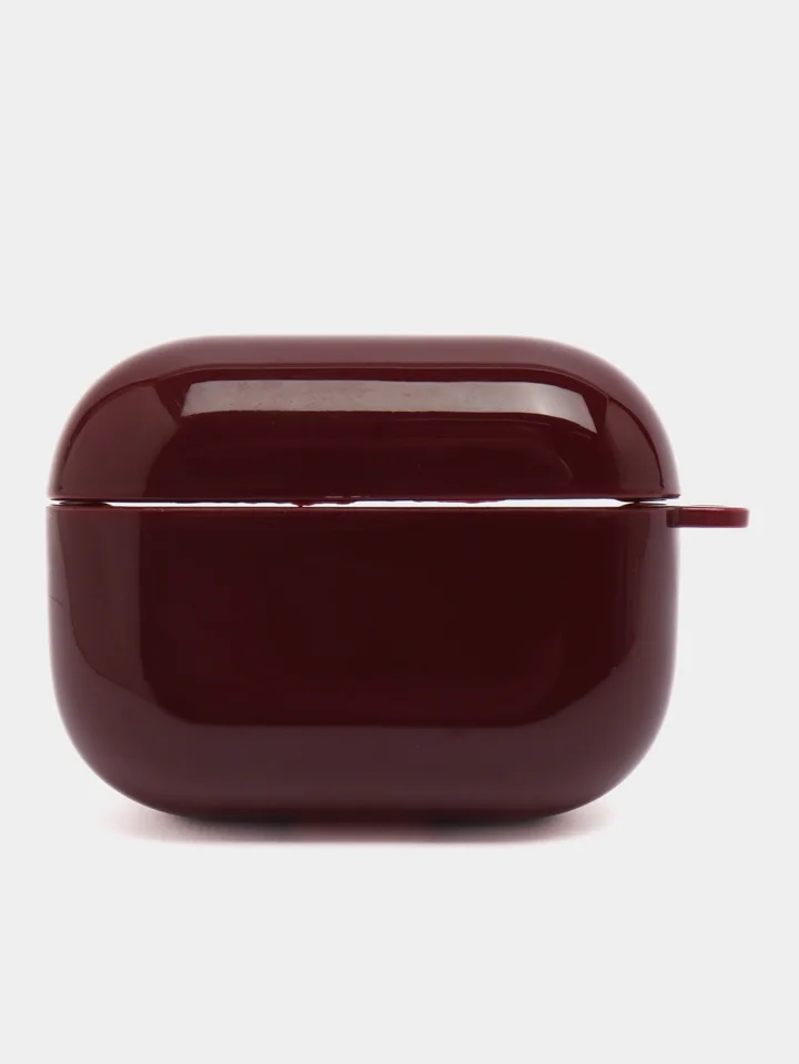 Багровый чехол для наушников AirPods 1 / Pro 2 / 3, силиконовый