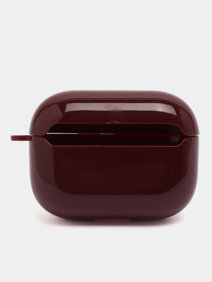 Багровый чехол для наушников AirPods 1 / Pro 2 / 3, силиконовый