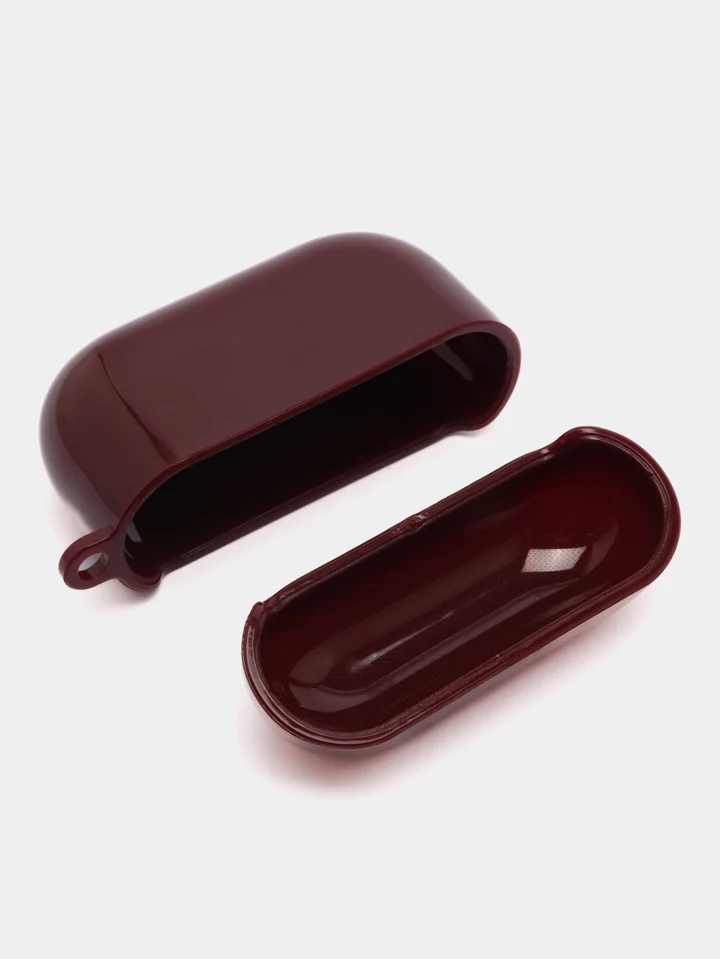 Багровый чехол для наушников AirPods 1 / Pro 2 / 3, силиконовый