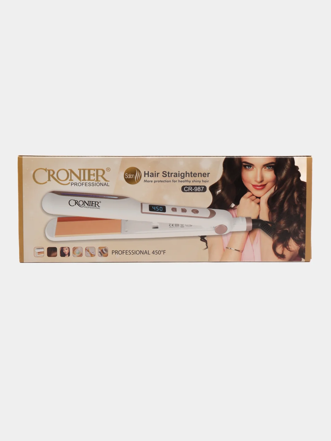 Плойка выпрямитель для волос Cronier CR-987, широкая