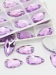 Сиреневый стразы стеклянные пришивные Pellosa Капля, Корея