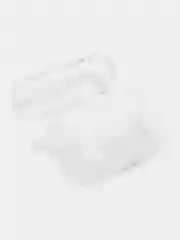 Светло-жёлтый чехол для наушников Apple AirPods 3 силиконовый прозрачный принт Nike / Найк