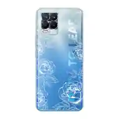 Бежевый меланж силиконовый чехол на Oppo Realme 8/8 Pro / Оппо Реалми 8/8 Про прозрачный, с рисунком