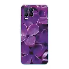 Вишнёвый силиконовый чехол на Oppo Realme 8/8 Pro / Оппо Реалми 8/8 Про прозрачный, с рисунком