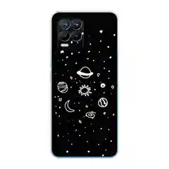 Зеленый силиконовый чехол на Oppo Realme 8/8 Pro / Оппо Реалми 8/8 Про прозрачный, с рисунком