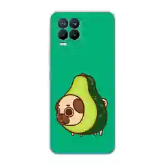 Мятный силиконовый чехол на Oppo Realme 8/8 Pro / Оппо Реалми 8/8 Про прозрачный, с рисунком