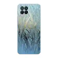 Небесно-голубой силиконовый чехол на Oppo Realme 8/8 Pro / Оппо Реалми 8/8 Про прозрачный, с рисунком